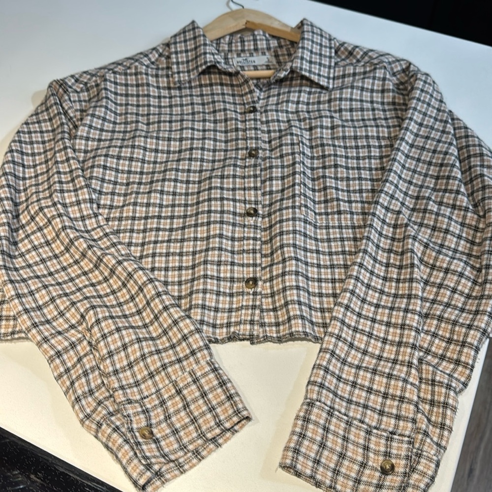 Hollister Soft Plaid‎ Women's Crop Flannel